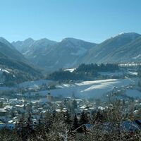 Blick auf Rohrmoos im Winter