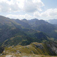 Schneibstein gegenüber, nochmals 450hm bis zum Gipfel