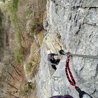 Steighilfen beim Wälder Klettersteig in Schnepfau