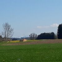 Oberhaslach Blick Richtung Berge - Obergünzburg