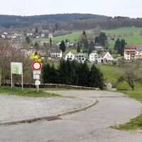 Am Sattel der Straße zwischen Unterabtsteinach und Trösel