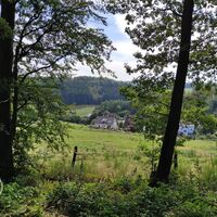 Blick hinunter ins Tal