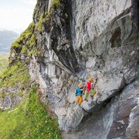 Einstieg Klettersteig Hochjoch