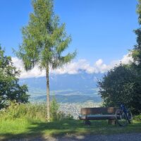 Blick über Liechtenstein auf den Furgglenfirst in der Schweiz