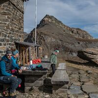 Das Etappenziel Bifertenhütte