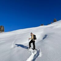 Aufstieg Höslalmen Schneeschuhtour Hösljoch