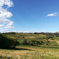 Panoramablick auf das Gebiet des Mombello di Torino