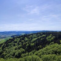 Blick zum Sulzberg, Ziel der Wanderung