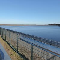 Blick auf das Oberbecken des Pumpspeicherwerkes