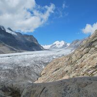 Panoramaweg über den Aletschgletscher.