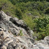 Blick am Aufstieg runter