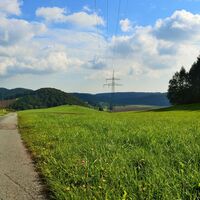 Wiesenlandschaft auf dem Geschichtspfad Welleringhausen