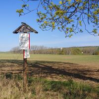 Hinweisschild kurz vor der Gersdorfer Burg