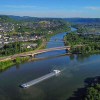 Zusammenfluss von Saar und Mosel in Konz