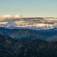 Blick von der Gasselhöhe ins benachbarte Salzburgerland und hin zu den Hohen Tauern