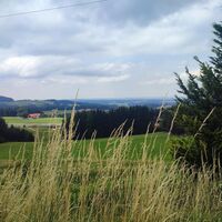 Blick über die Autobahn in den Rupertiwinkel