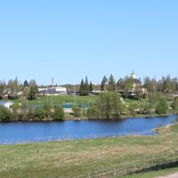 Blick auf den Sportpark von Kurikka und den Kirkkoahde