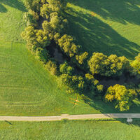 Luftaufnahme Kocher und Radweg