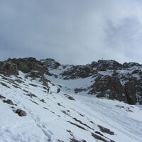 Skitour Kreuzspitze - Gipfelaufstieg