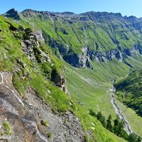Tief unter uns das Große Fleißtal.