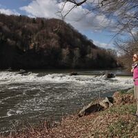 Immer wieder sind wir direkt an der Mur