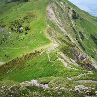 Blick auf Stockhorntreppe - Wasserscheide-Stockhorn