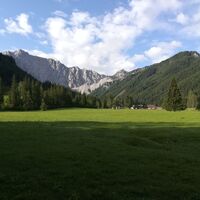 am Weg zum Meerauge - ein Blick nach Südwesten zum Bodenbauer - dahinter die Vertatscha