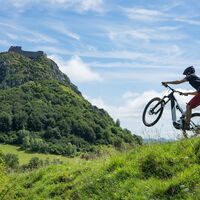 GT MTB Ariège Pyrenäen Schloss Montségur