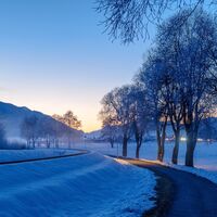 Winterstille am frühen Abend