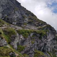 Seilversicherte Passage am Hochwurzen Höhenweg zu den Giglachseen