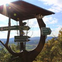 Beschilderung am Großen Hörselberg bei Eisenach