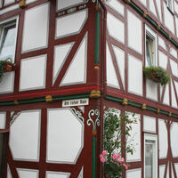 Fachwerkschnitzerei im Roten Rain Naumburg