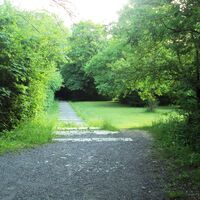 Salzgitter-Bad, Treppenabgang zu Beginnder Wanderweg 6 und 7