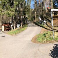 Abzweig an der Finkenmühle Richtung Harrasfelsen