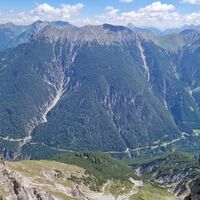 Blick hinüber zur Lichtspitze und Zirmspitze (siehe auch meine Tour Überschreitung Lichtspitze).