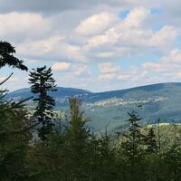 Einzige gute Aussicht beim Schopf nach St. Englmar