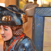 Galionsfigur am Luftschiff in der Ems-Erlebniswelt in Schloß Holte-Stukenbrock