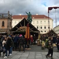 Munich Advent spectacle and medieval Christmas market on Wittelsbacher Platz