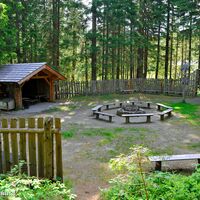 Ein kurzer Abstecher führt uns zur Feuerinsel wo ein wunderschöner Rast- und Grillplatz mitten im Wald auf uns wartet.