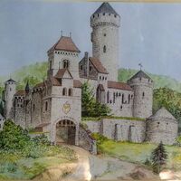 Historische Zeichnung_Burgruine Grubenhagen