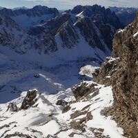 schließlich erspähe ich links unter mir den Einstieg des Abstieges
