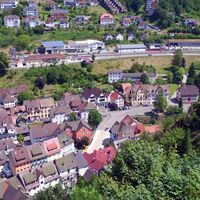 Blick vom Schlossberg Richtung Bahnhof