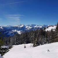 Blick Richtung Calanda / Bündner Rheintal.