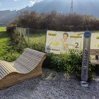 Rastplatz mit Erfrischungsbrunnen am Murradweg Kreuzung Ehrmierfeld-Trattenbauerweg sowie Radknotenpunkt 31