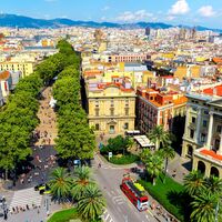 La Rambla in Barcelona der Hauptstadt von Katalonien