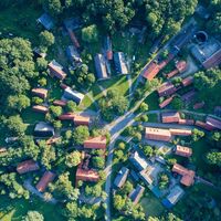 Luftaufnahme Rundling Lübeln