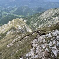 Blick zurück auf den Nordgrat vom Gr. Phyrgas
