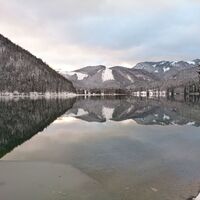Erlaufsee Spiegelung im Winter