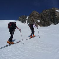 Schöner und weitläufiger Aufstieg hinauf zur Hochvernagtspitze 3535m.