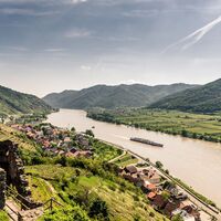 Ausblick von der Ruine Hinterhaus in Spitz